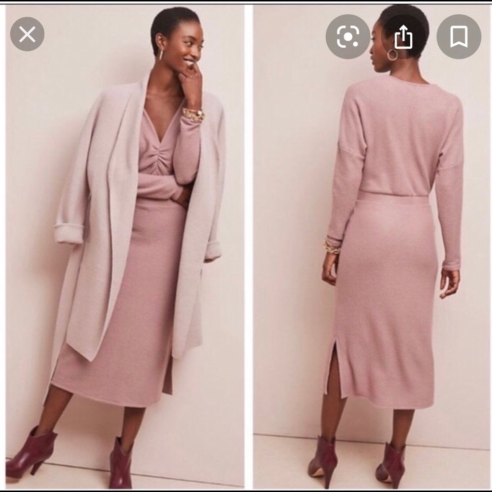 Anthropologie lavender sweater dress